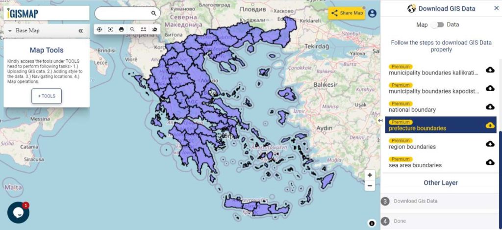 Greece GIS Data - Prefecture Boundaries