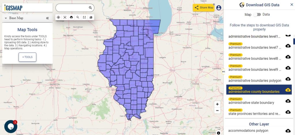 Illinois GIS Data - County Boundary