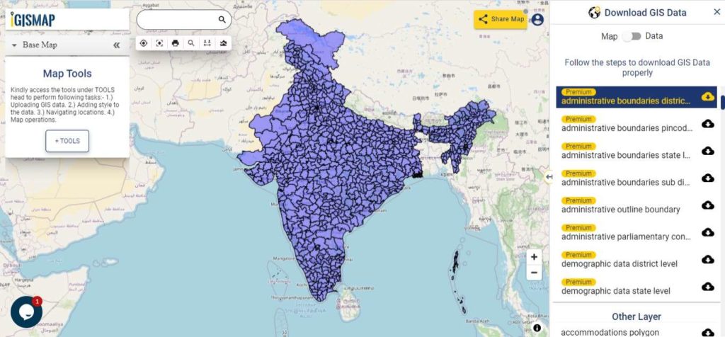 India GIS Data - District Boundaries