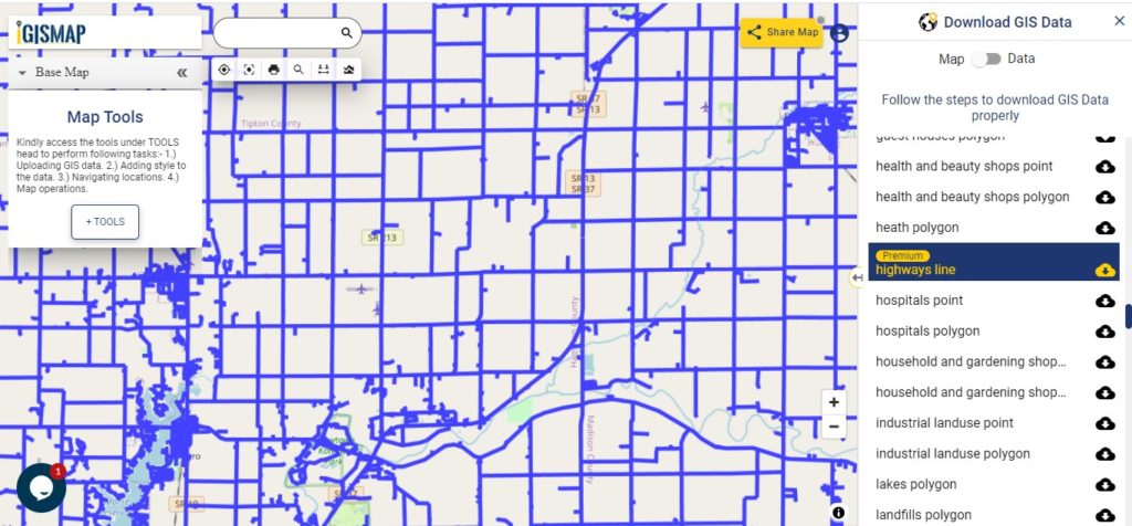 Indiana GIS Data - Highway LIne