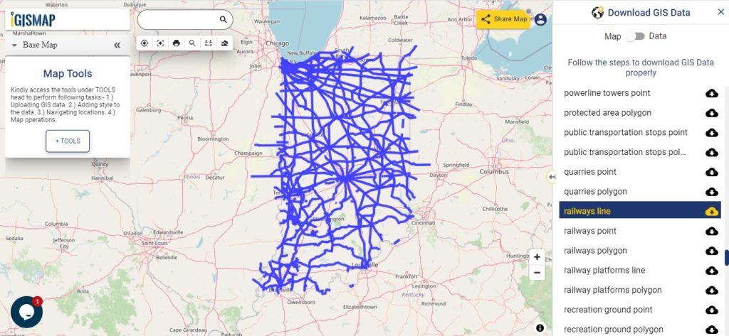 Indiana GIS Data - Railway Line
