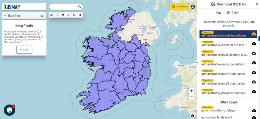 Ireland GIS Data - County Boundaries