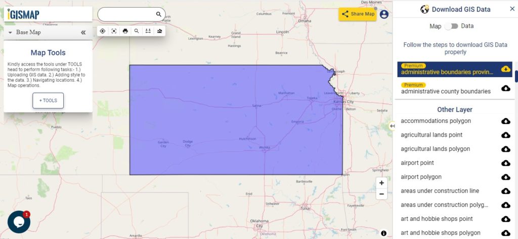 Kansas GIS Data - State Boundary