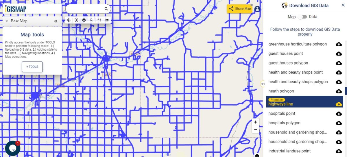 Download Kansas State GIS Data Counties, boundary, rail, highway line