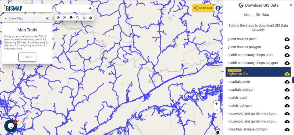 Kentucky GIS Data - Highway Line