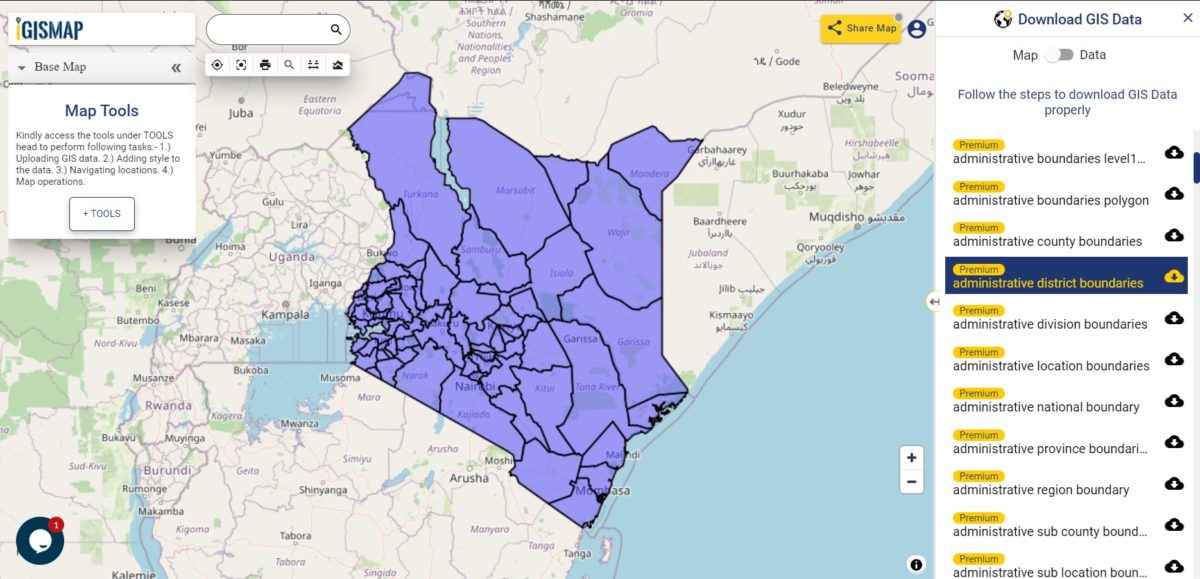 Download Kenya Administrative Boundary Shapefiles Provinces Districts Counties And More 2 1200x579 