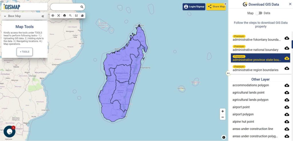 Madagascar National Boundary