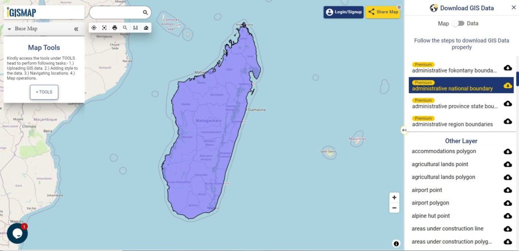 Madagascar National Boundary