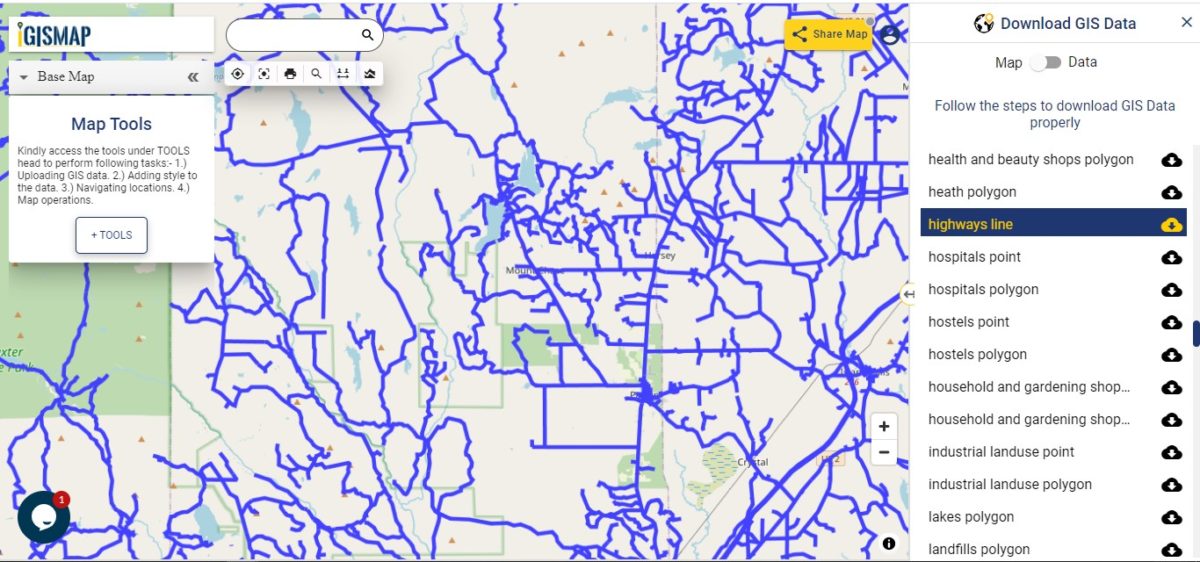 Download Maine State GIS Maps Boundary, Counties, Rail, highway