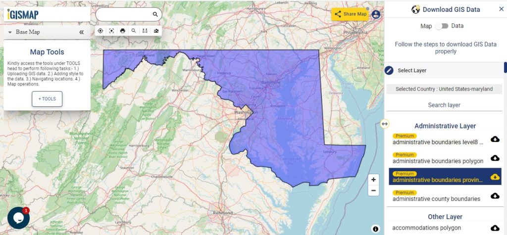 Maryland GIS Data - State Boundary