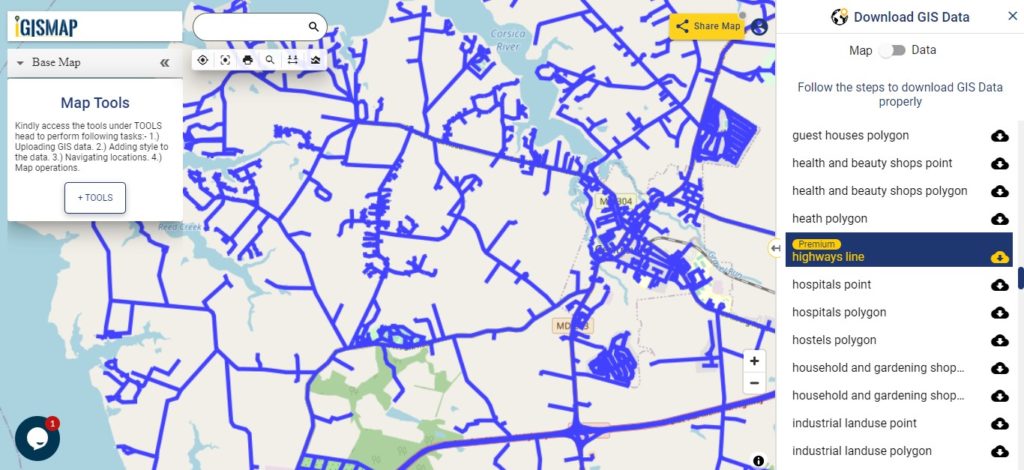 Maryland GIS Data - Highway Line