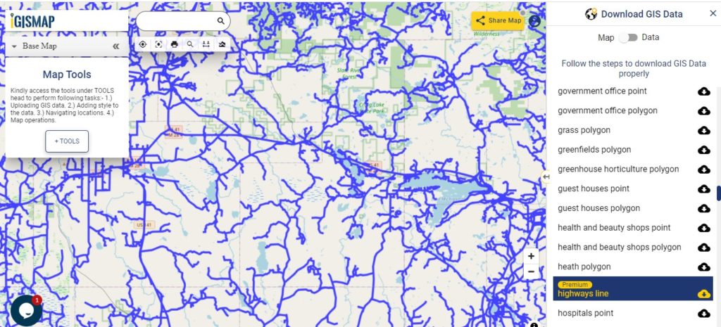 Michigan GIS Data - Highway line