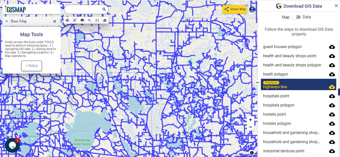 Download Minnesota GIS Maps Boundary, County, Rail, highway line