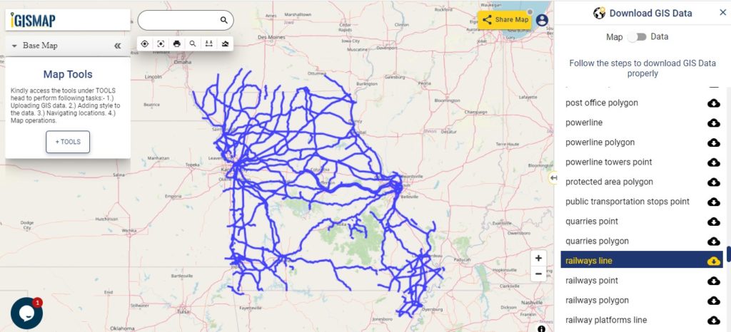 Missouri GIS Data - Railway Line