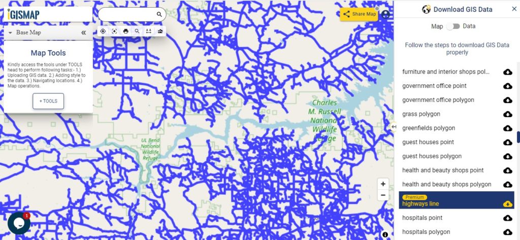 Montana GIS Data - Highway Line