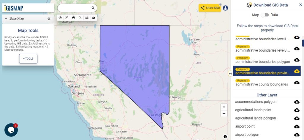 Nevada GIS Data - State Boundary