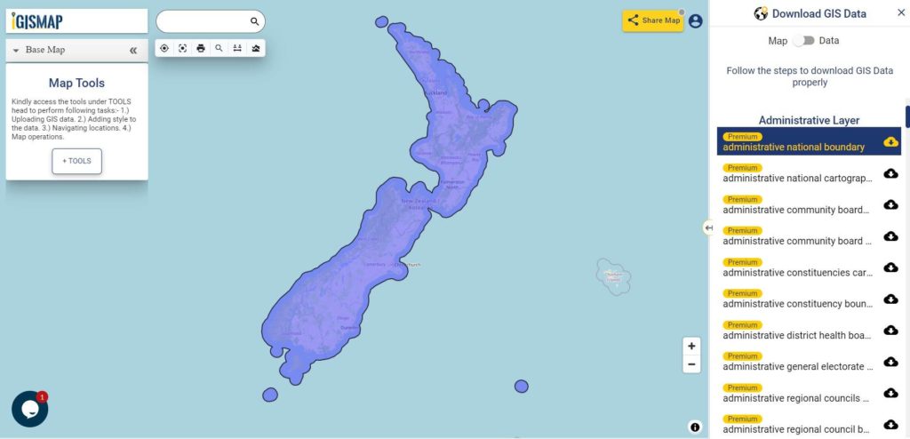 New Zealand National Boundary