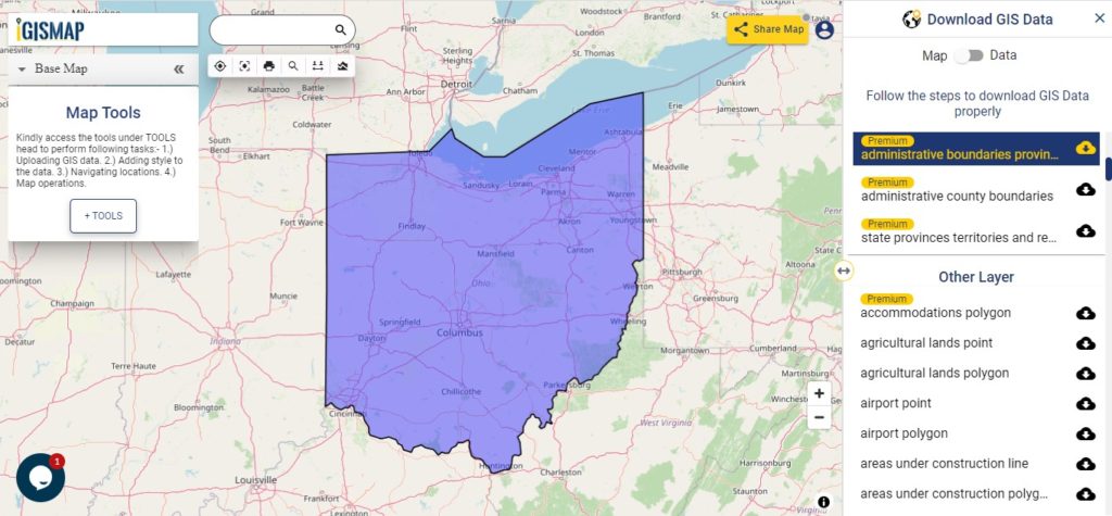 Ohio GIS Data - State Boundary