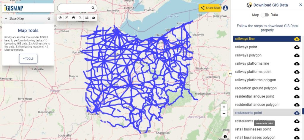Ohio GIS Data - Railway Lines