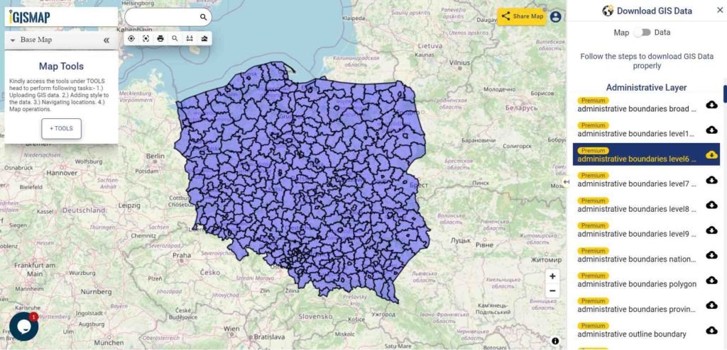 Poland County Boundaries