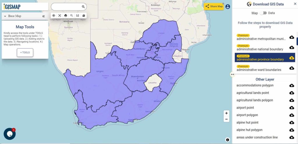 South Africa Province Boundaries