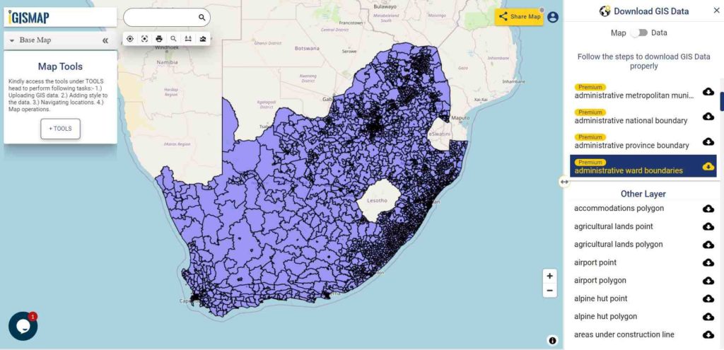 South Africa Ward Boundaries