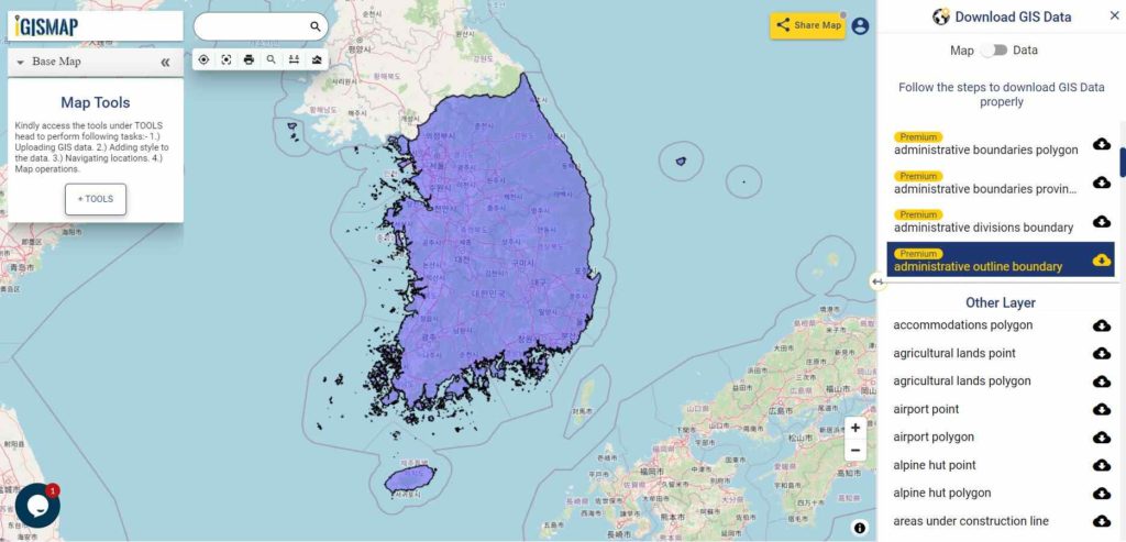 South Korea National Boundary