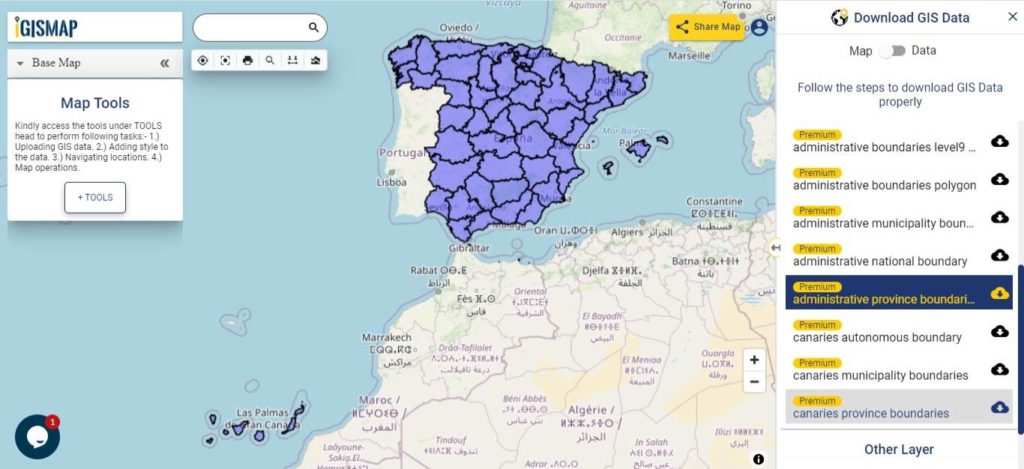 Spain GIS Data - Province Boundaries