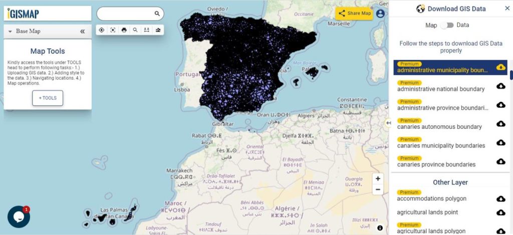 Spain GIS Data - Municipality Boundaries