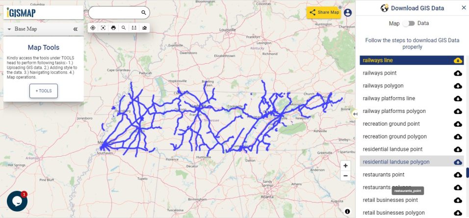 Carter County Gis Tn Download Tennessee State Gis Maps – Boundary, Counties, Rail, Highway -