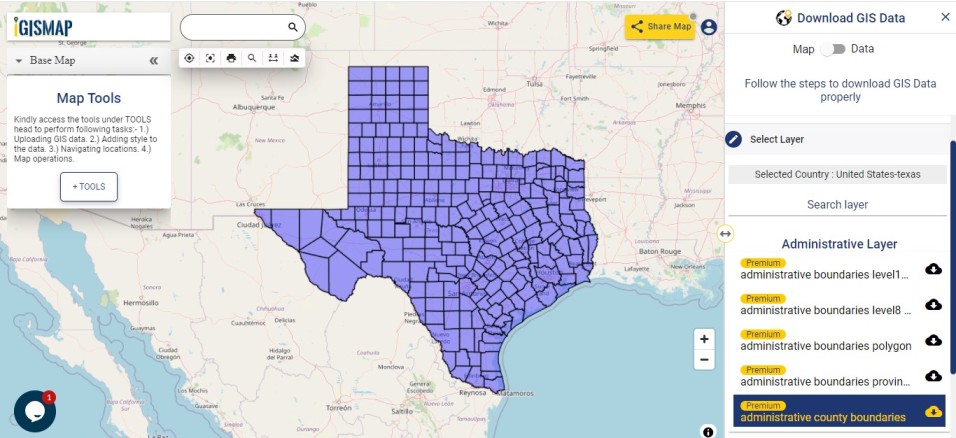 Texas GIS Data - County Boundary