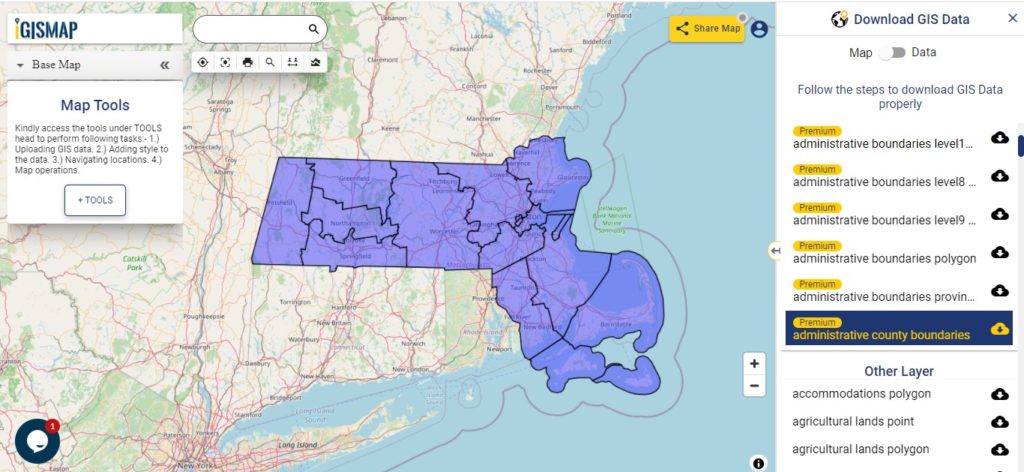 Massachusetts GIS Data - County Boundary