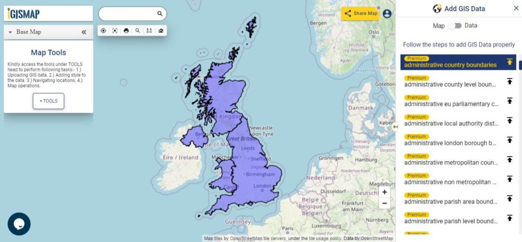 United Kingdom GIS Data - Country Boundaries