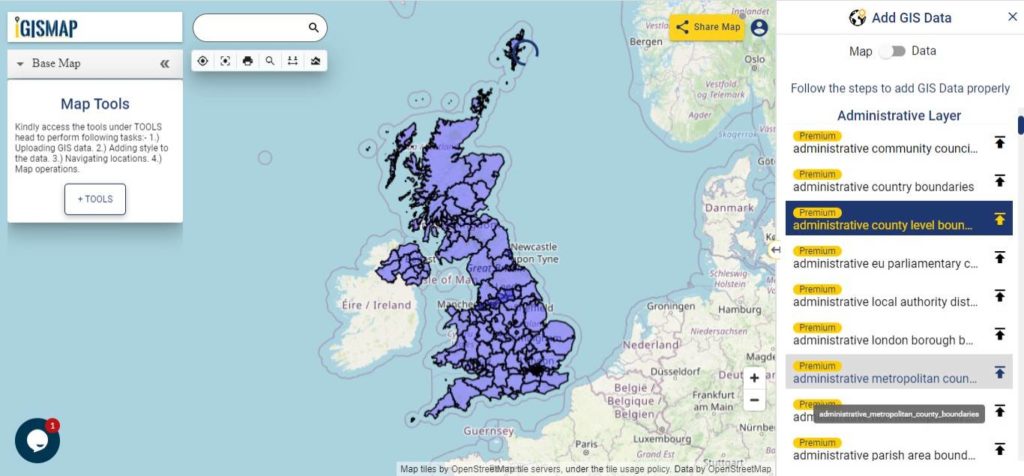 United Kingdom GIS Data - County Boundaries