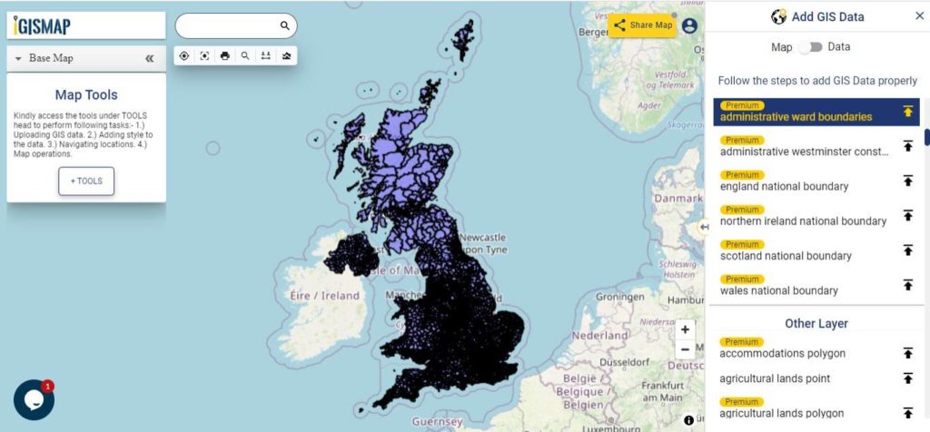 United Kingdom GIS Data - Ward Boundaries