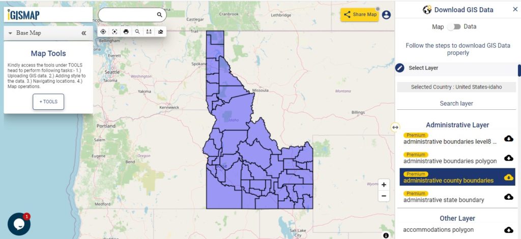 Idaho GIS Data - County Boundary