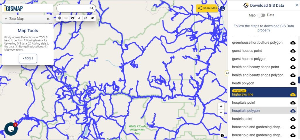 Idaho GIS Data - Highway Line