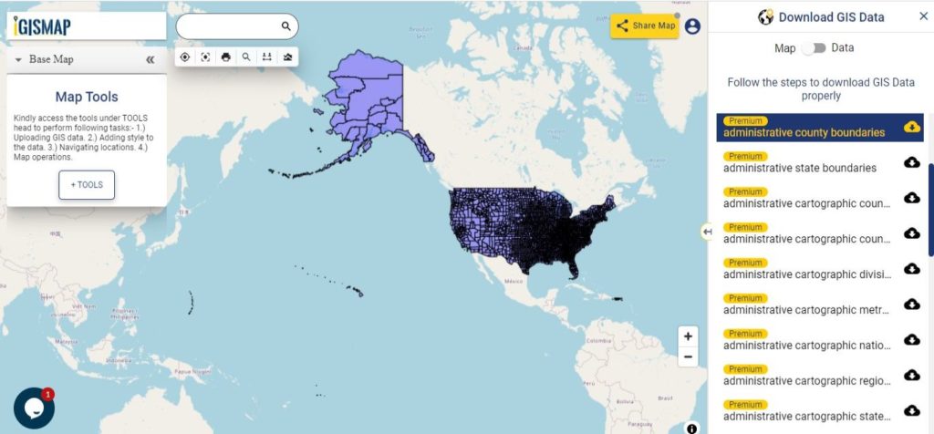 United States of America GIS Data - County Boundaries