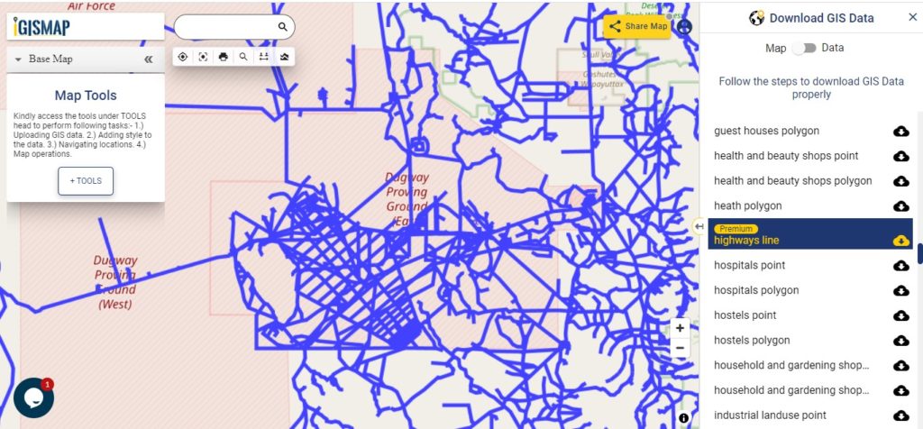 Utah GIS Data - Highway Lines