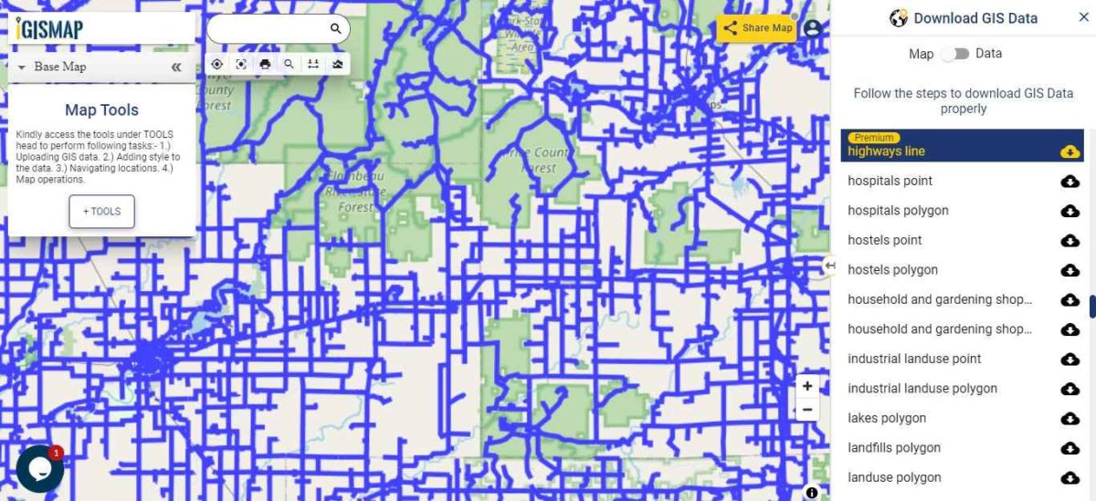 Download Wisconsin State GIS Maps Boundary, Counties, Rail, highway