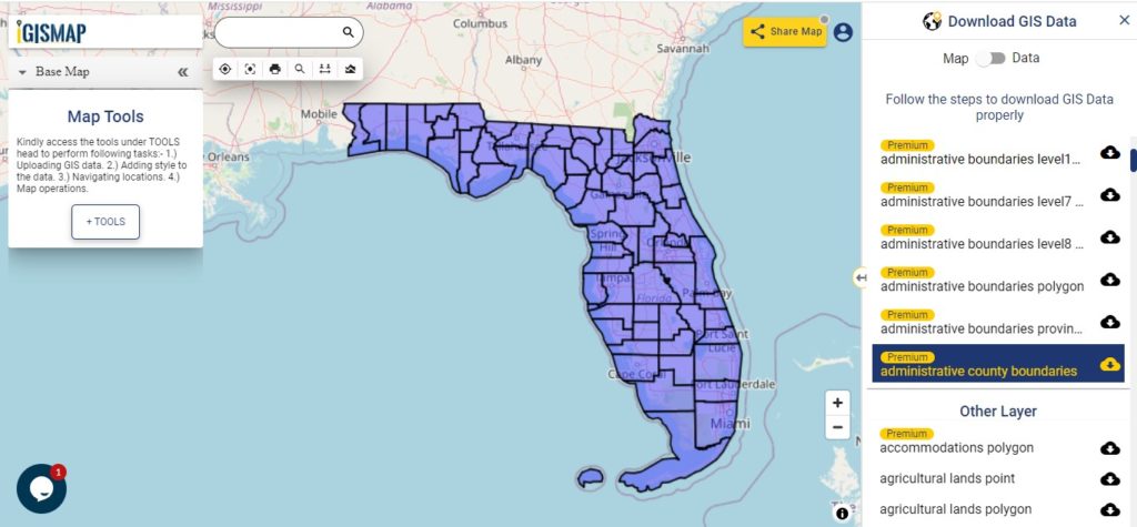 Florida GIS Data - County Boundary