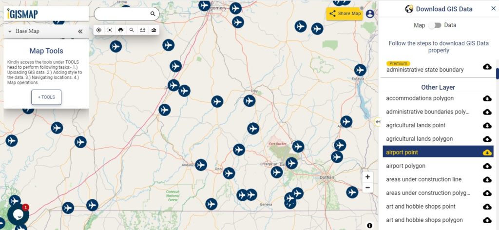 Alabama GIS Data - Airport Points