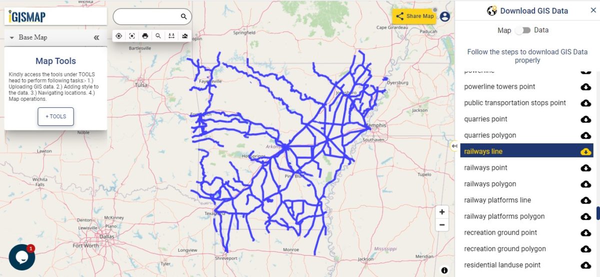 United States Arkansas GIS data Shapefile, Kml Boundary, County