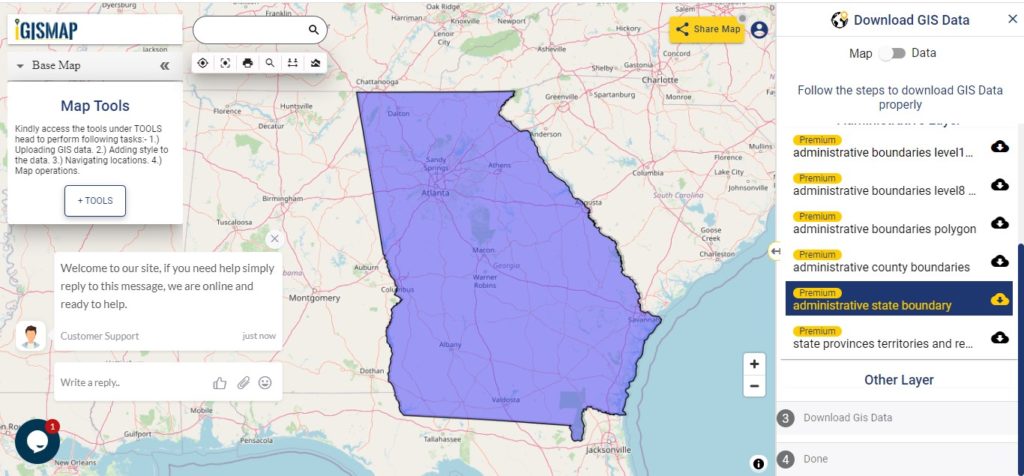 Georgia GIS Data - State Boundary