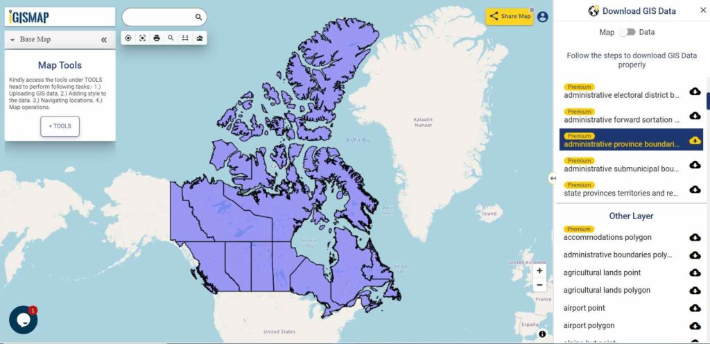 Canada Province Boundaries