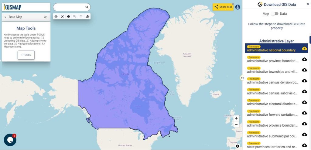 Canada National Boundary