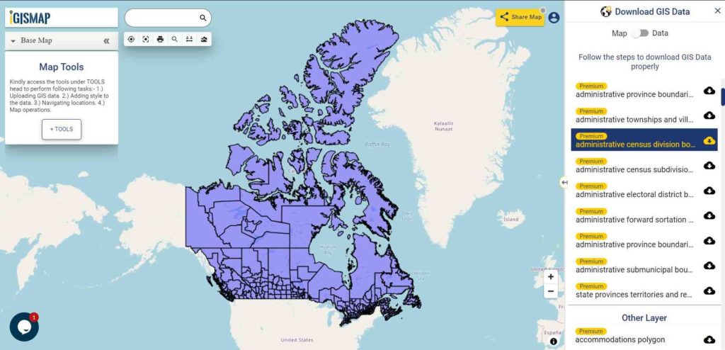 Canada Census Division Boundaries