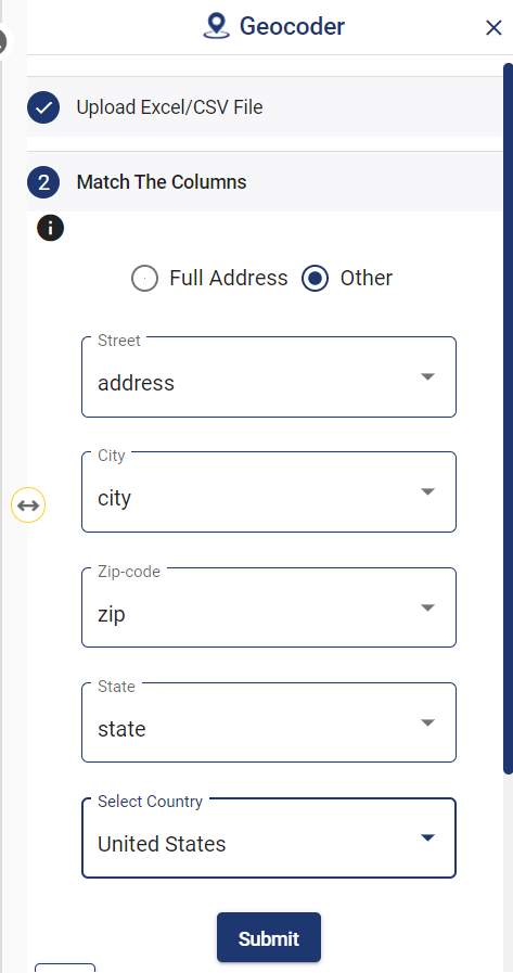 Geocoder - Match The Columns