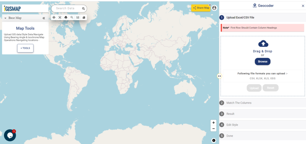 Geocoder - Upload Excel/CSV file