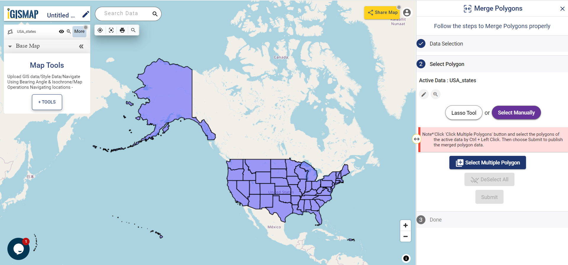 Merge Polygons Features Online Using Igismap Merge Polygons Features Online Using Igismap